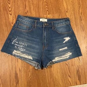Forever 21 distressed jean shorts